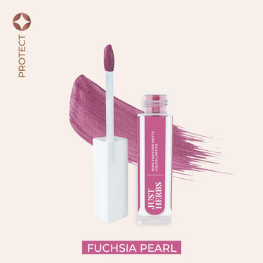 Herb Enriched Matte Liquid Lipstick - Fuchsia_Pearl_8